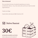 Rahva Raamat 30eur KK